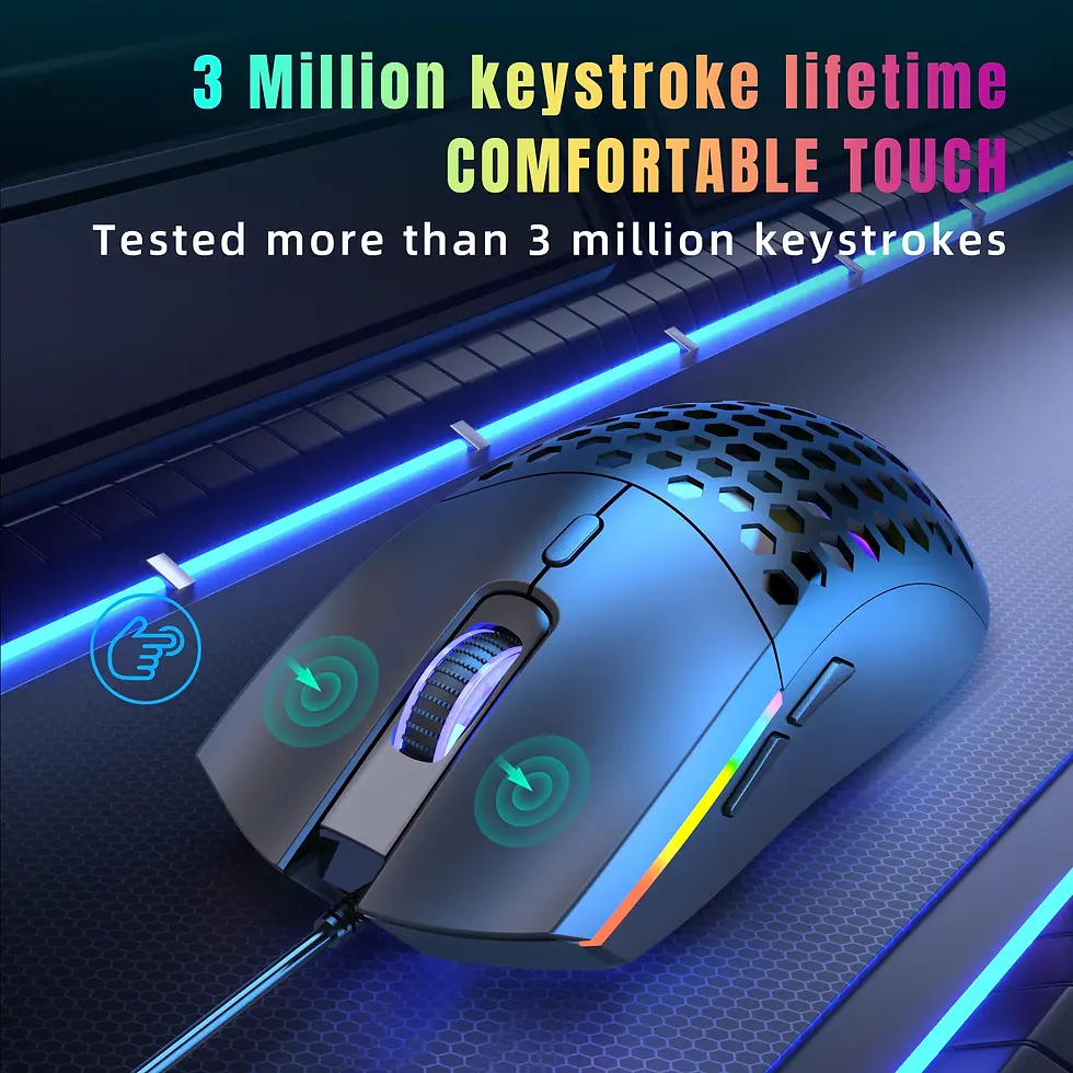 Thumbnail: HXSJ S500 Lightweight Ergonomic Wired USB Optical Gaming Mouse
