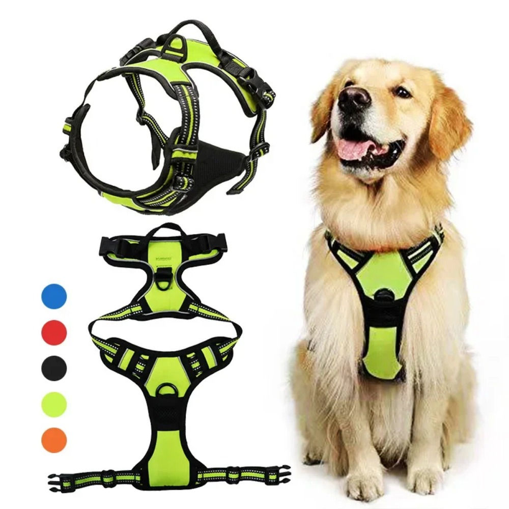Pet Dog Harness Reflective Adjustable Breathable Vest Chest Strap for Small Medi