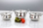Steel Handi Set Serving pots Set of 3