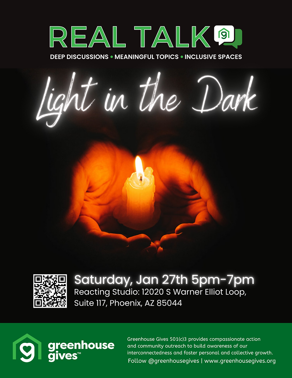 Real Talk Flyers - Light in the Dark QR