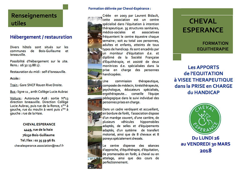 Information sur la formation
