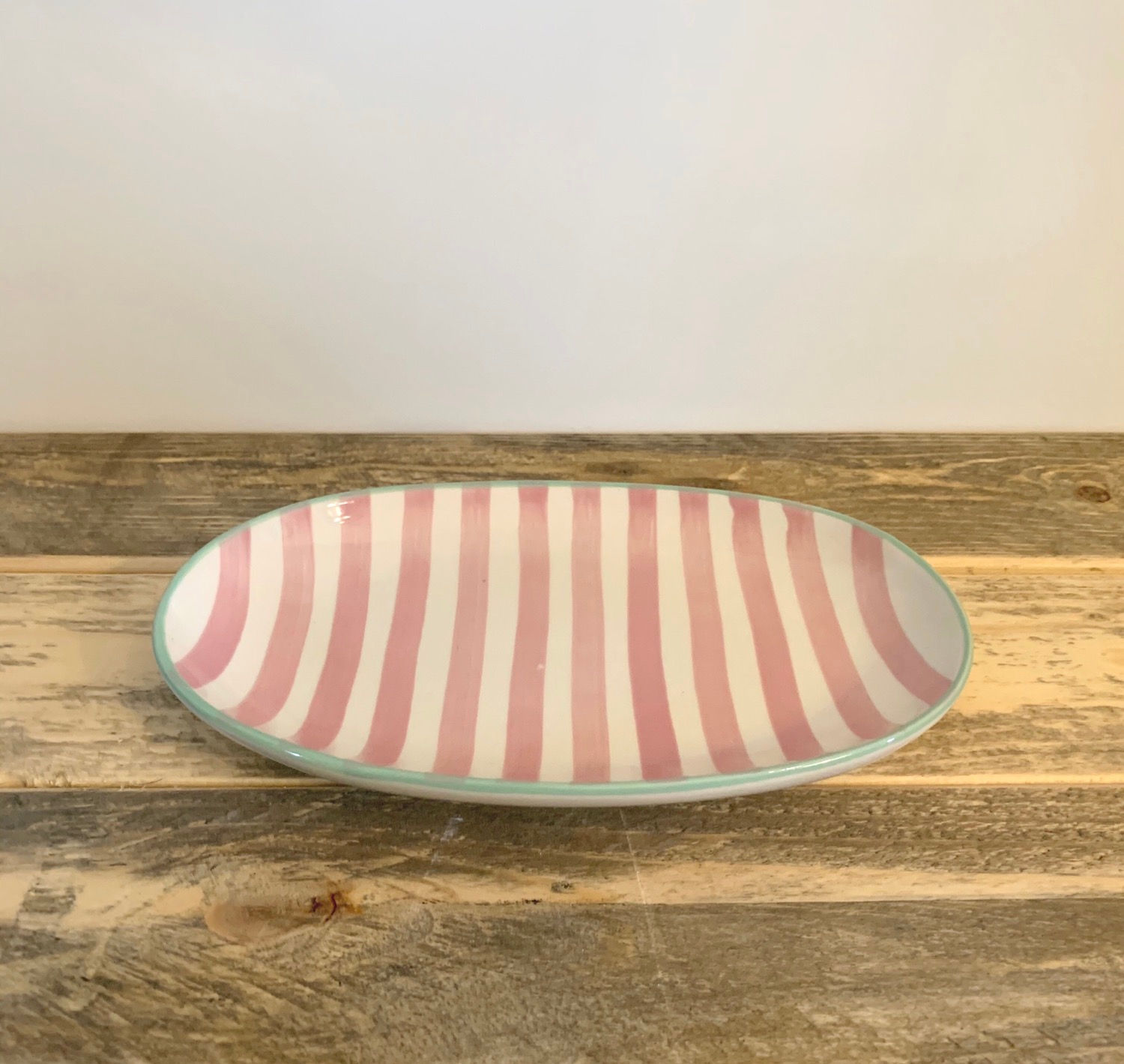 Stoneware oval Patrizia plate- 8.5 in