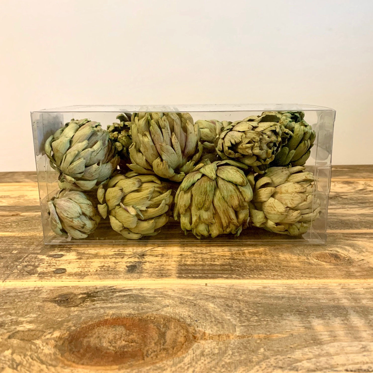 Dried artichoke in a box 