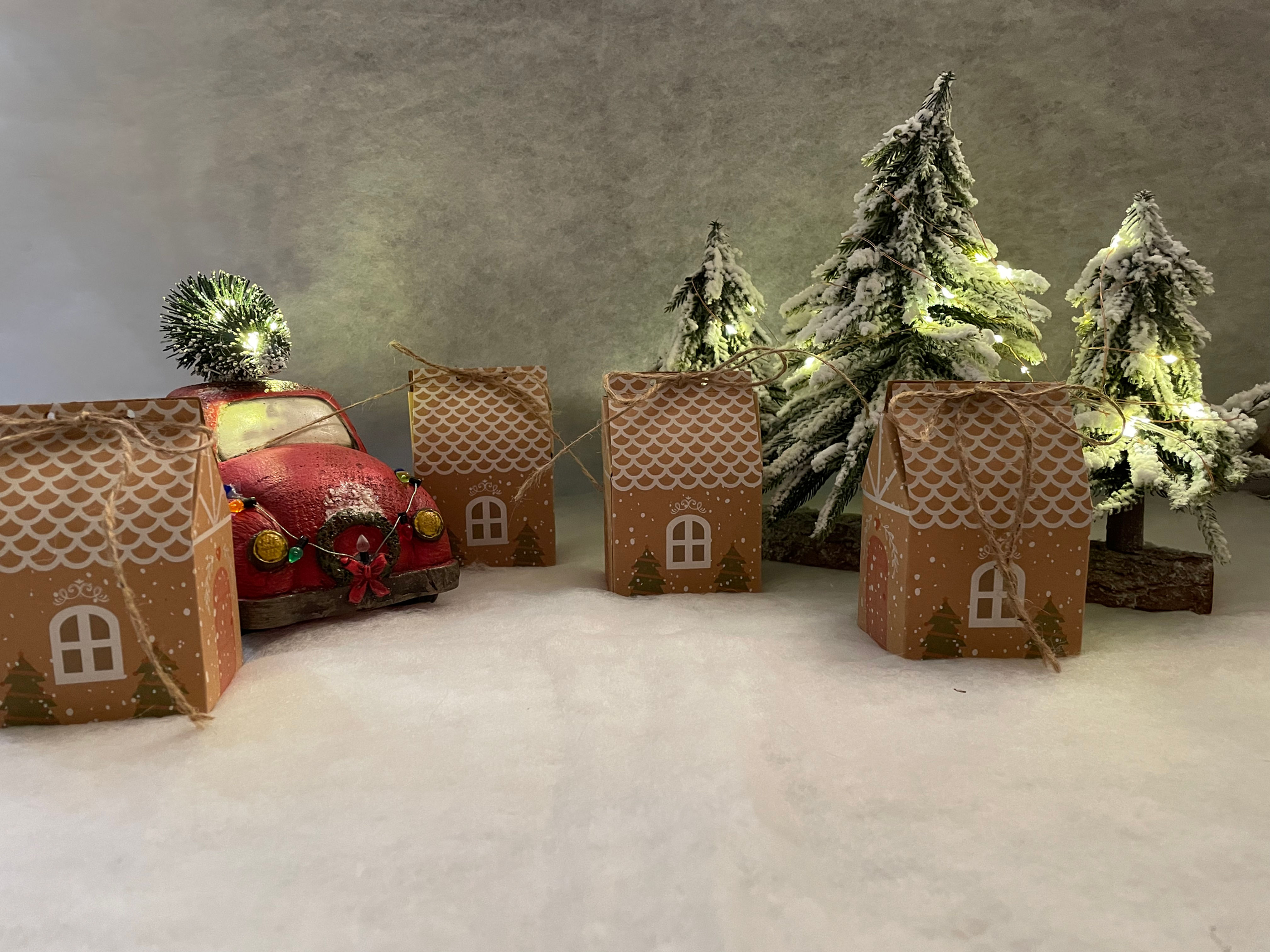 Shimmering Spruce and Peppermint Christmas Cottage