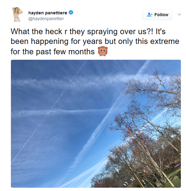 Hayden Panettiere Chemtrail