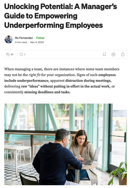 Unlocking Potential: A Manager's Guide to Empowering Underperforming Employees
