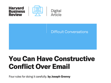 Constructive Conflict Over Email