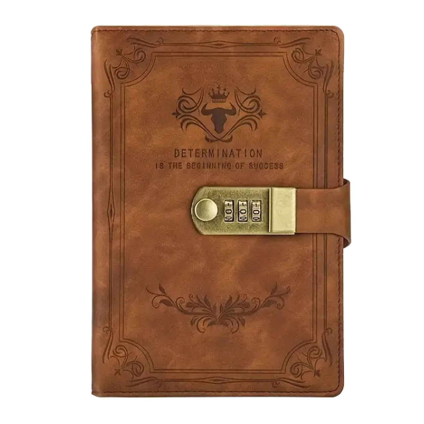 FRIENDS Süet Deri Kaplı Şifreli Kilitli Günlük Kahverengi (15x22cm)