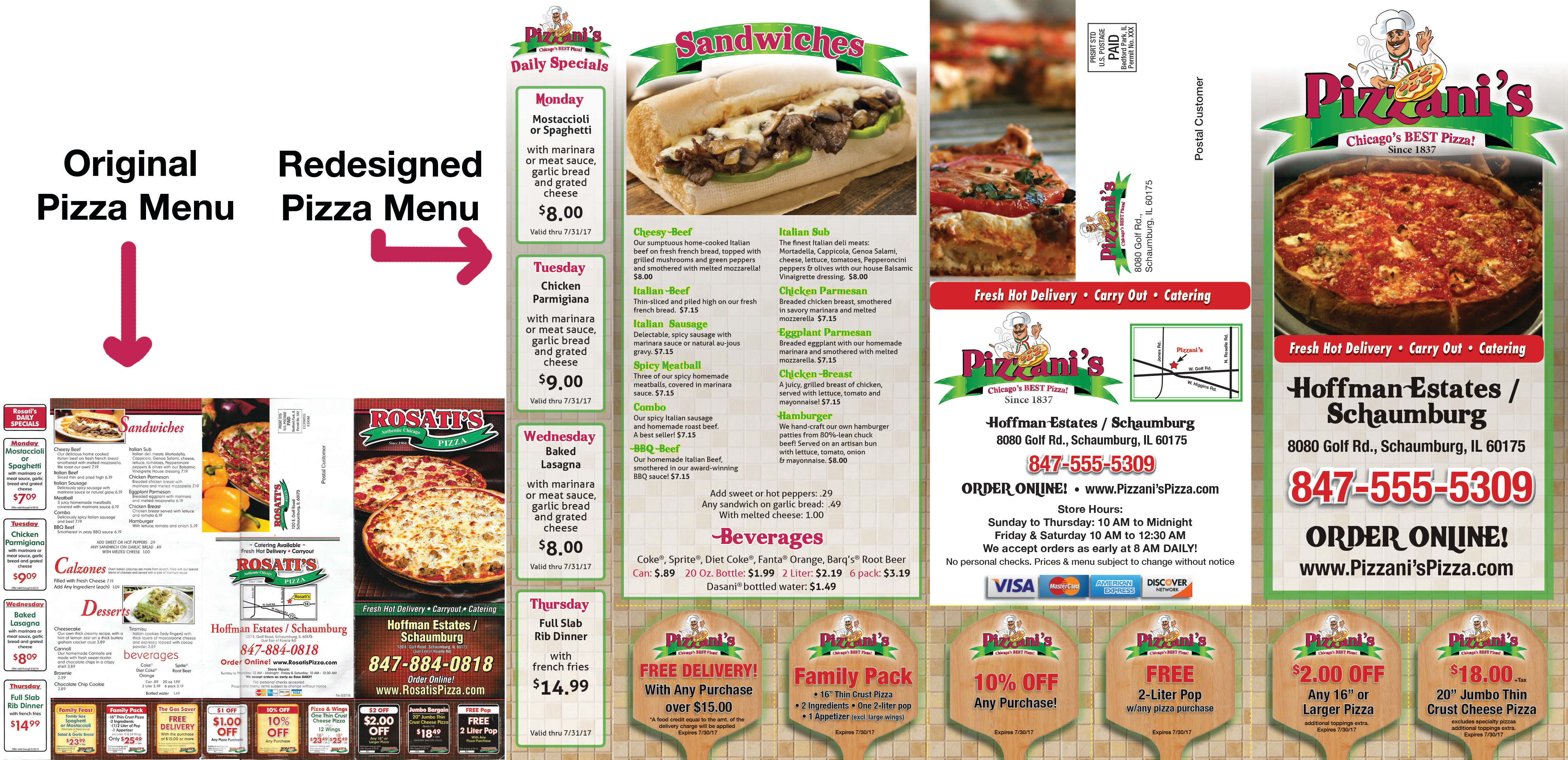 Pizza Restaurant Menu (front)