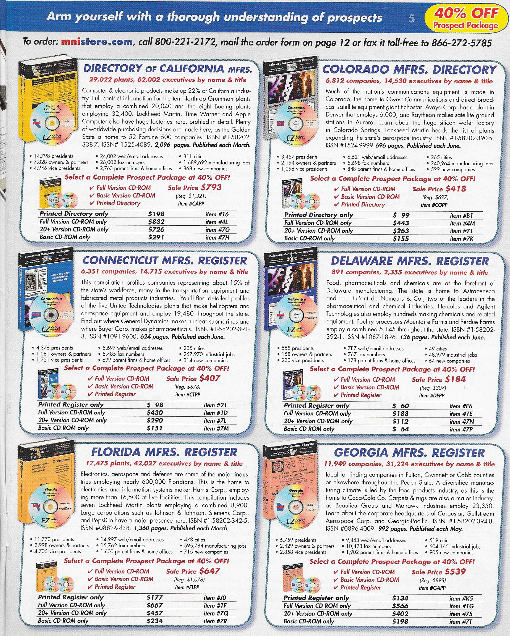 Manufacturers' News Product Catalog