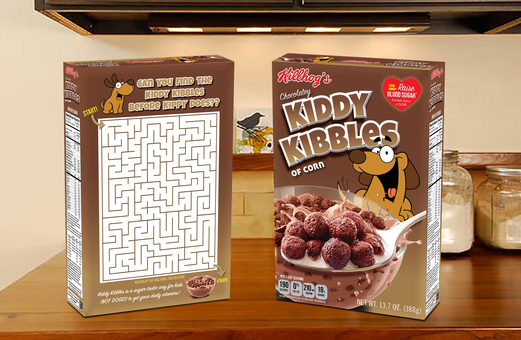 Cereal Box rendered in 3D