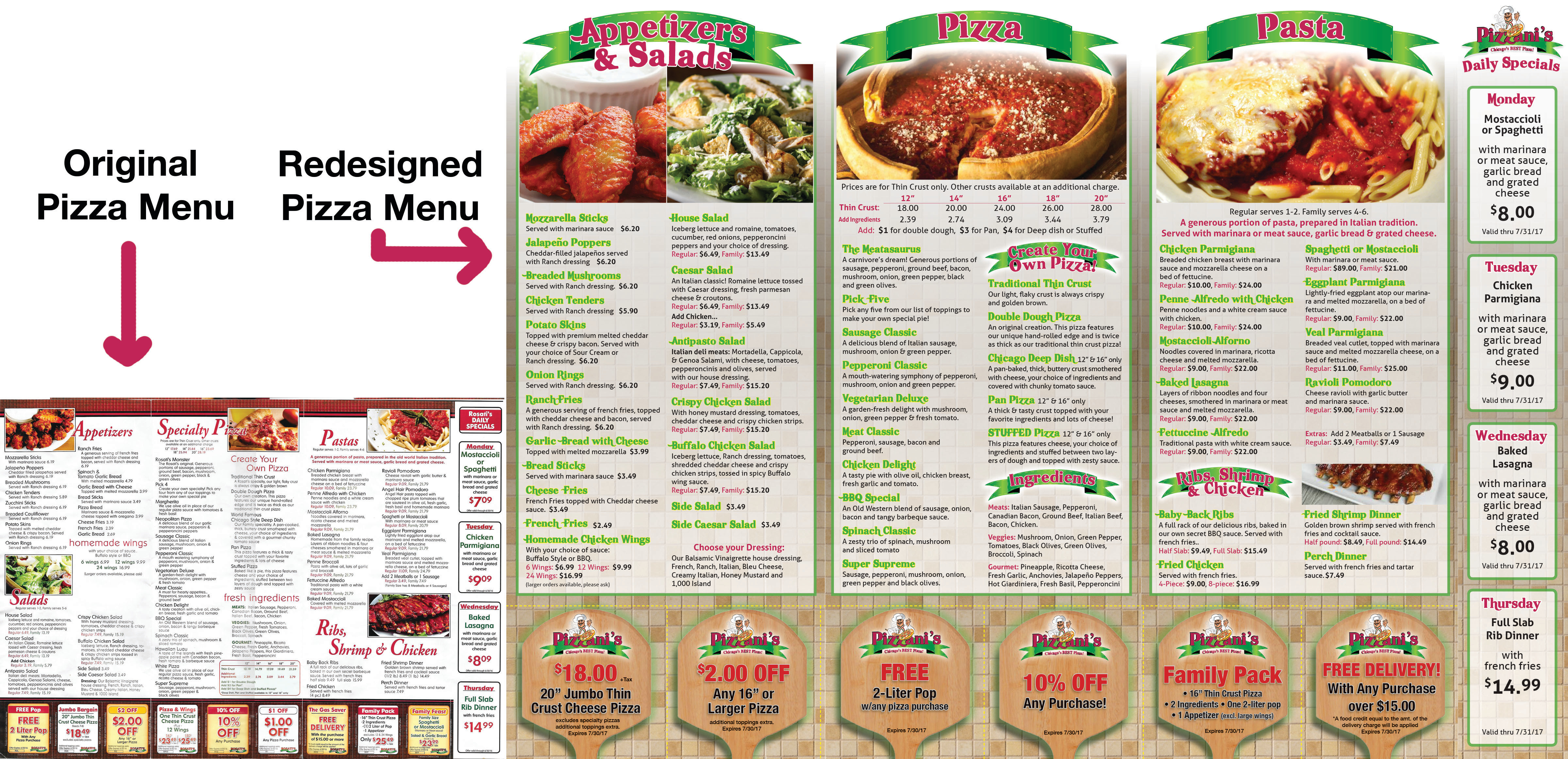 Pizza Restaurant Menu (back)