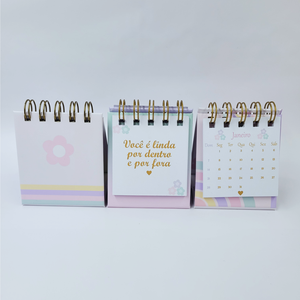Mini Calendário Fofo de mesa