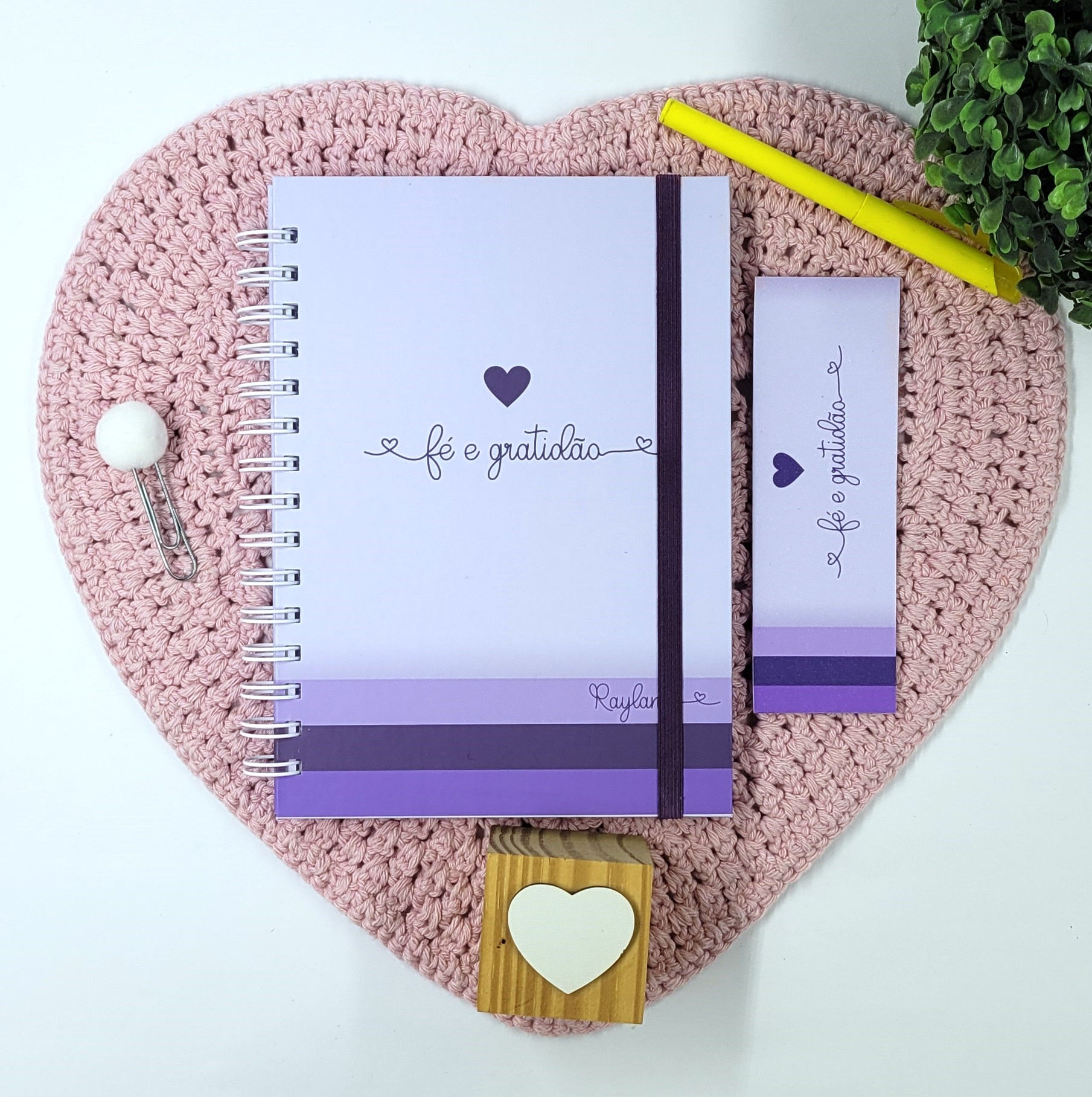 Caderno Devocional Lilás simples