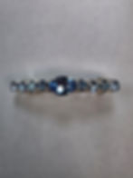 Light Sapphire Oval Hair Barrette 2