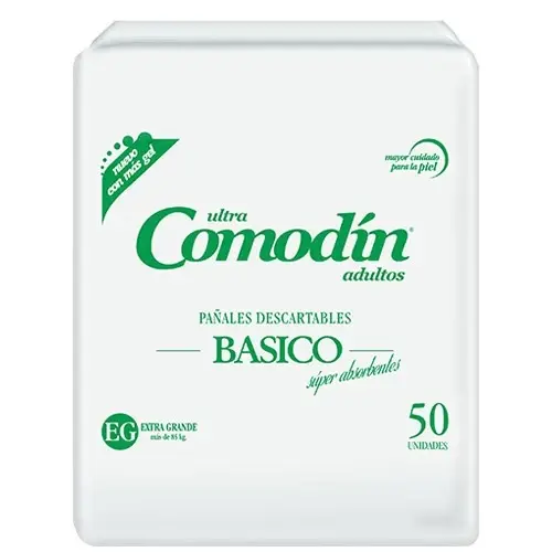 PAÑALES PARA ADULTOS COMODIN BÁSICO EG PACK X 50