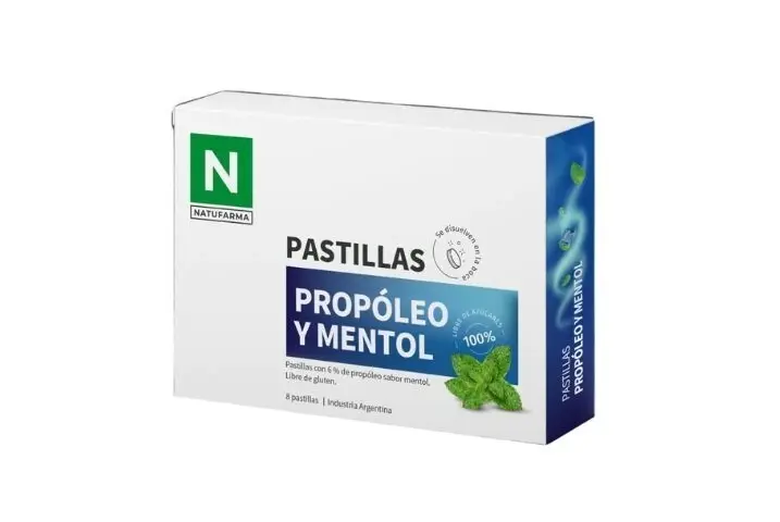 PASTILLAS CON PROPOLEO Y MENTOL NATUFARMA X 8 U