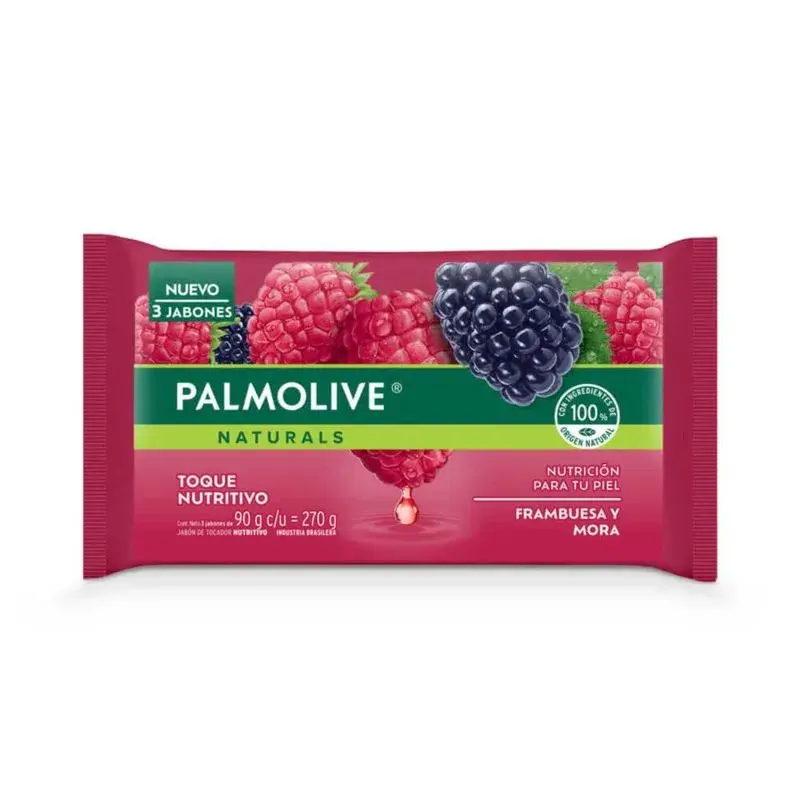 JABÓN PALMOLIVE NATURALS FRAMBUESA Y MORA X3 X 90 GR