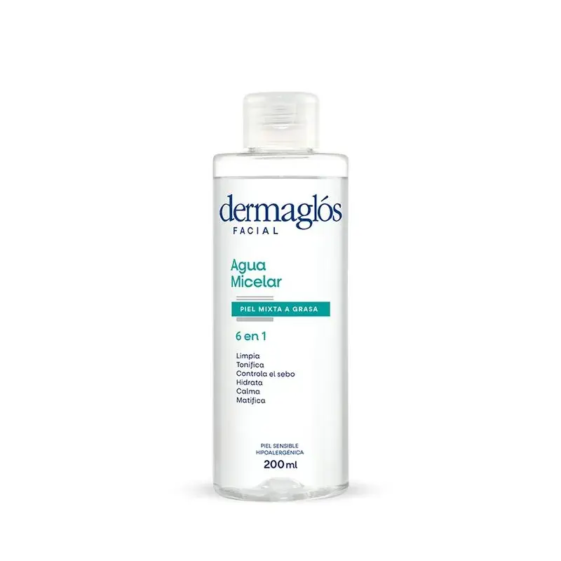 AGUA MICELAR DERMAGLÓS FACIAL PIEL MIXTA A GRASA X 200 ML