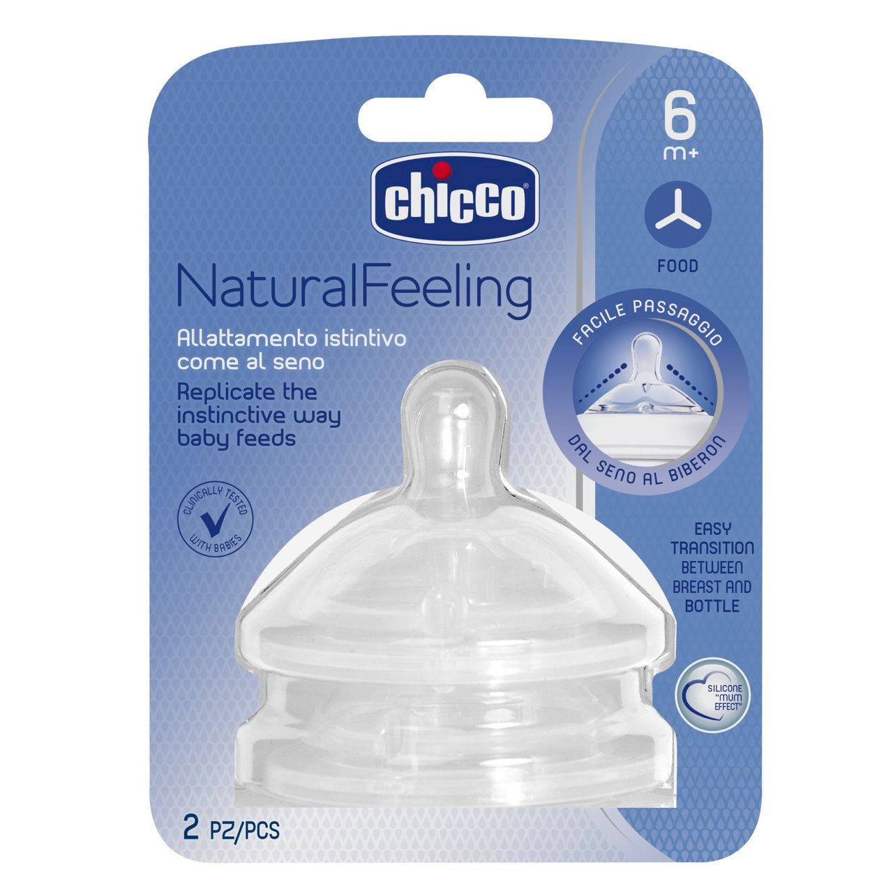 TETINA CHICCO 6 M+ FLUJO PAPPA X 2