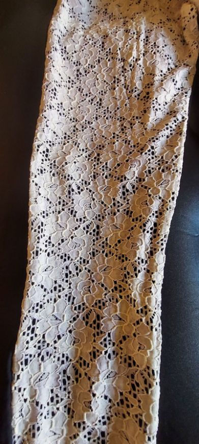 Thumbnail: Calzedonia “Élégance Noir Lace” Dual-Layer Couture Leggings (Black/White)