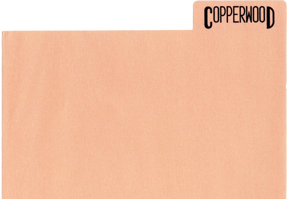 Folder with tab reading 'Copperwood'