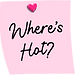 Sticky note reading 'Where's Hot?'
