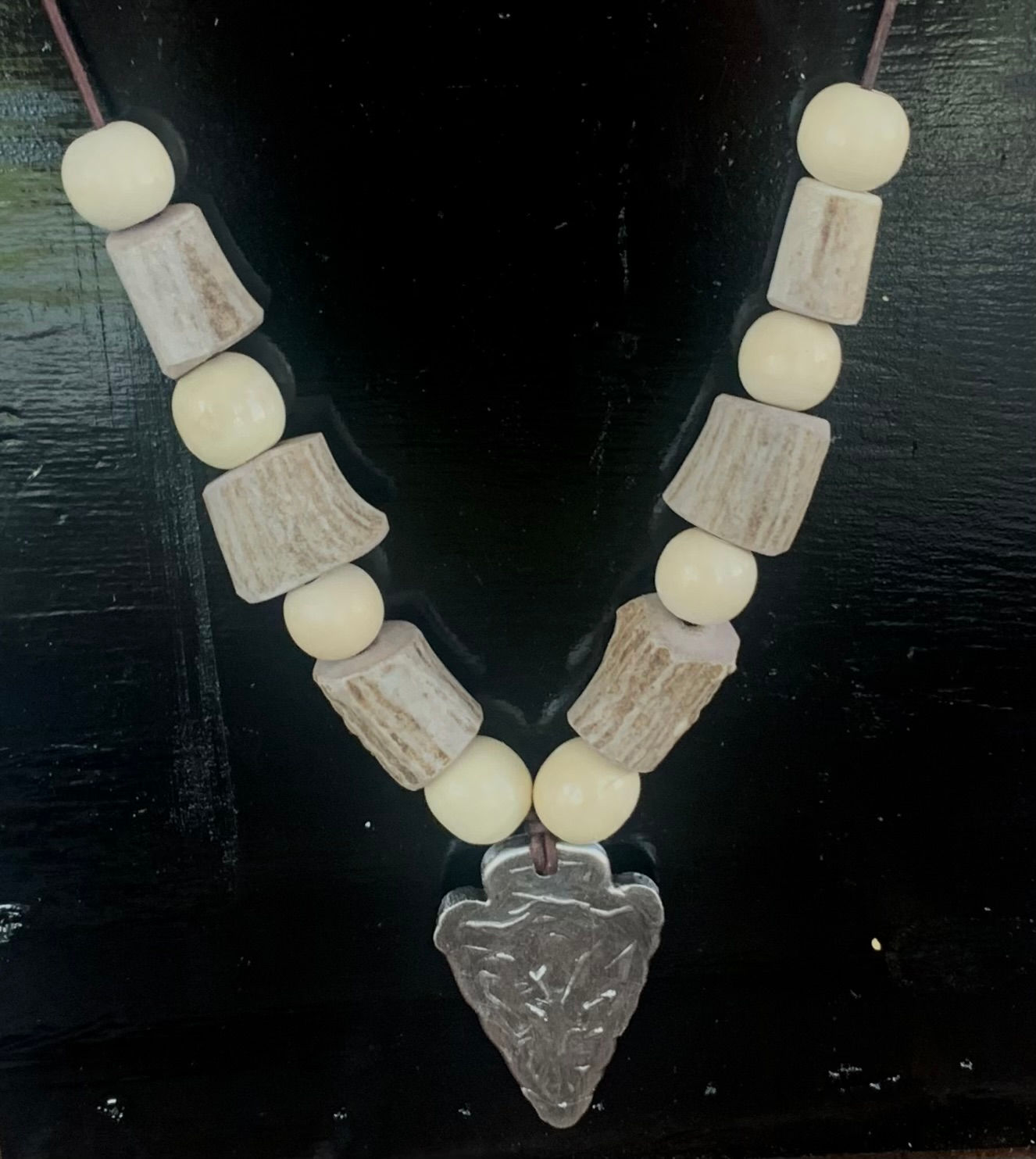 Arrow and deer necklace