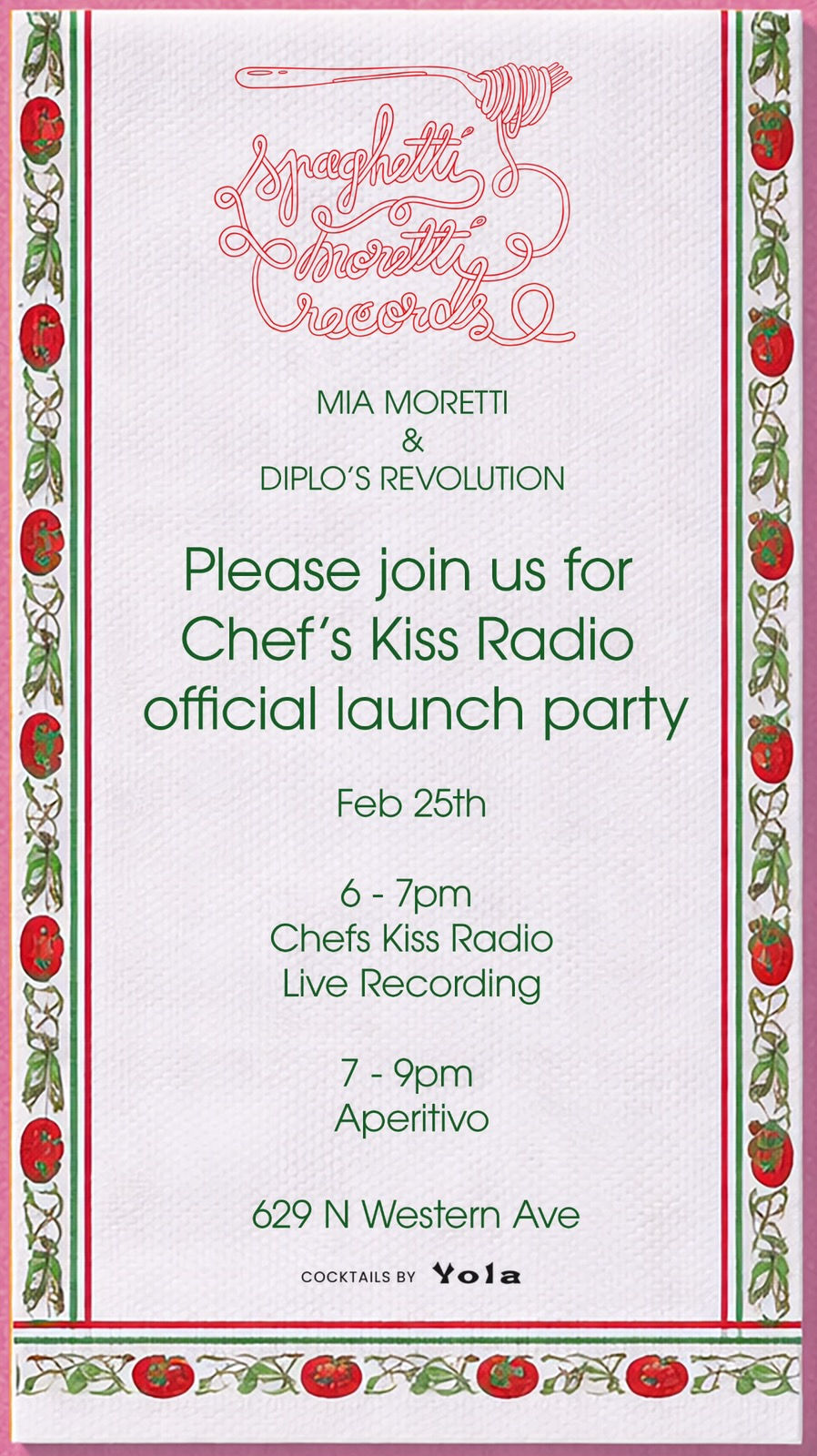 CHEF'S KISS RADIO OFFICIAL LAUNCH PARTY