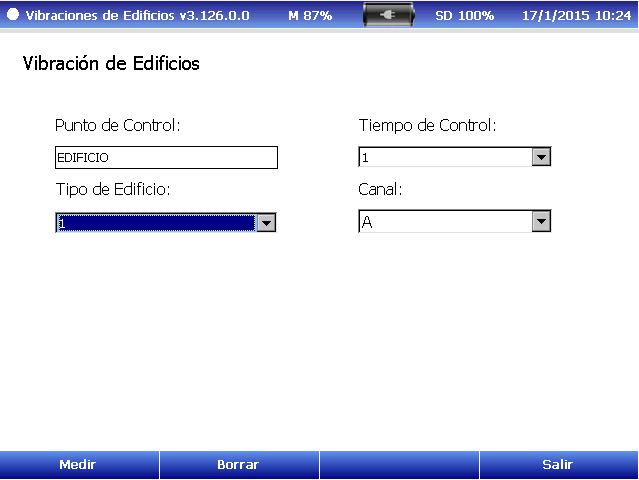 Configuración vib. en edificio