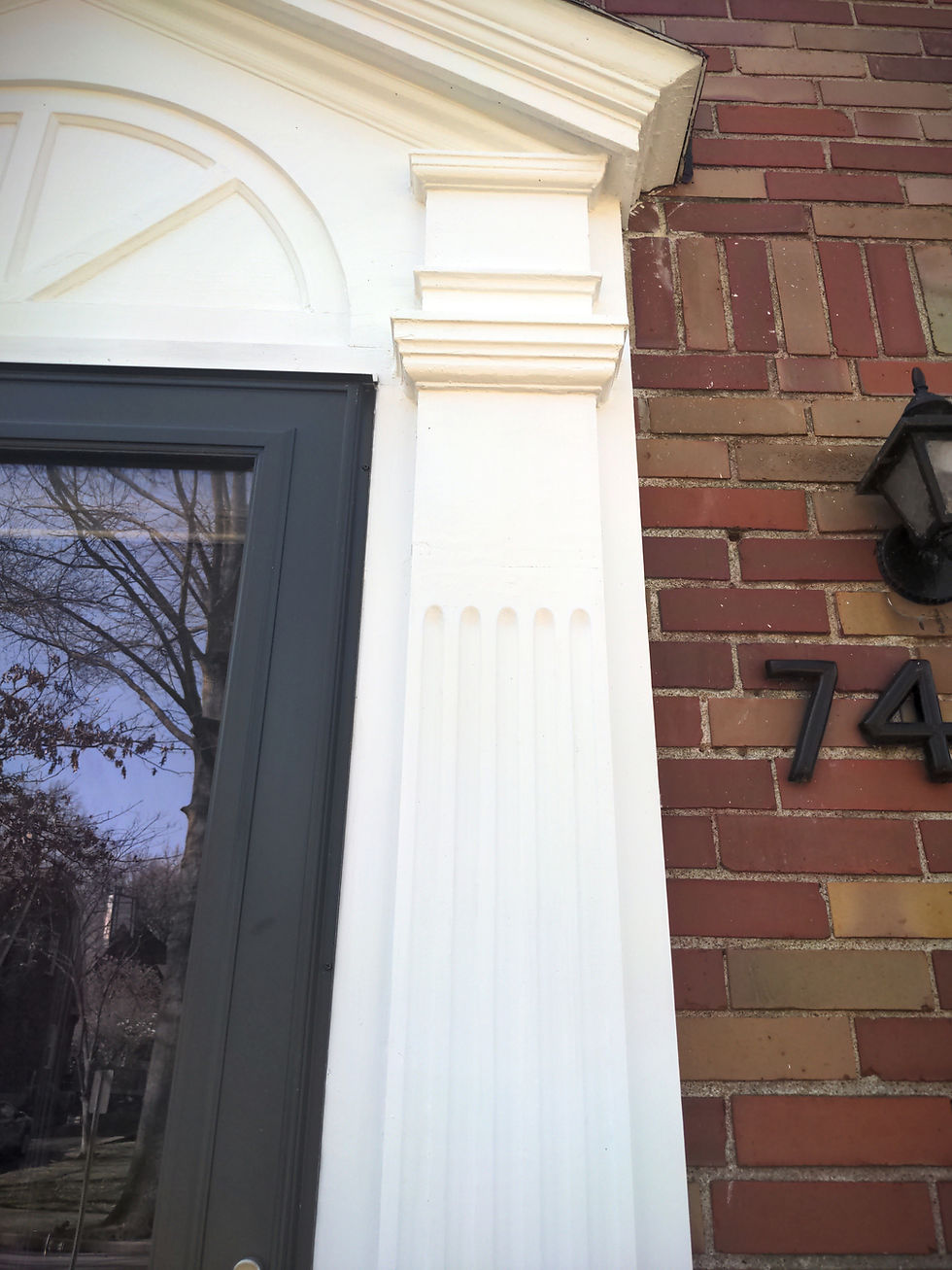 front entry trim - restoration and fresh paint