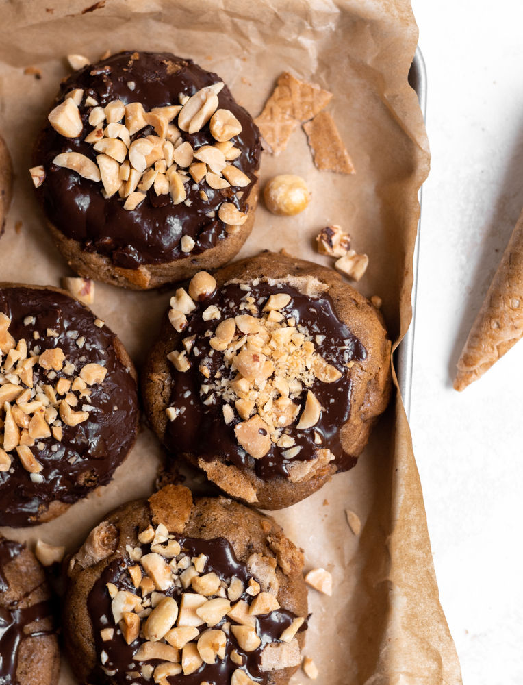 Drumstick Ice Cream Cone Cookies! (Gluten Free, Dairy Free)
