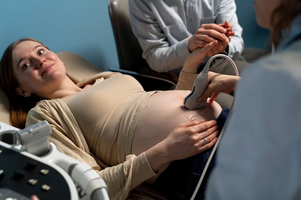 Couple consulting doctor at IVF center in Ahmedabad