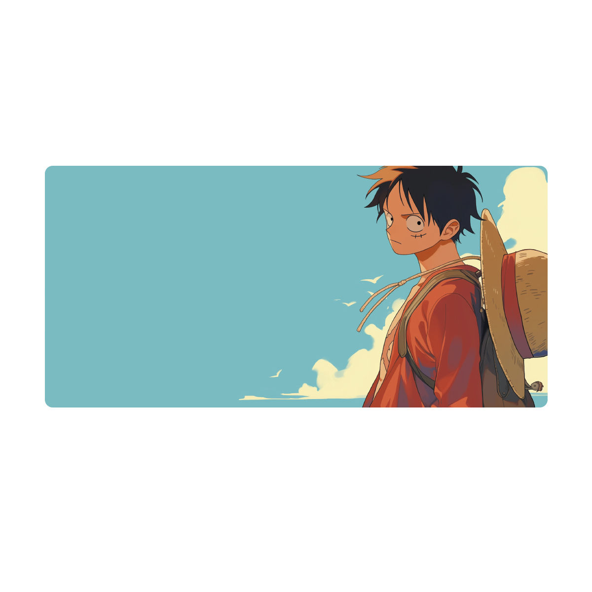 Mousepad impermeable XXL 90x40 cm Luffy Blue Sky2