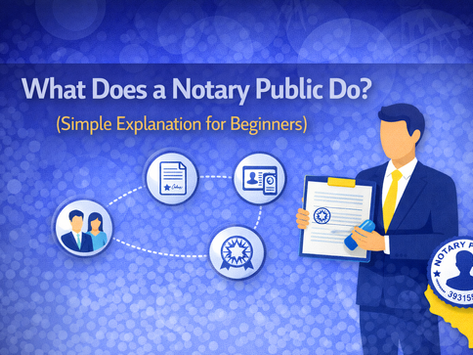 What Does a Notary Public Do? (Simple Explanation for Beginners)