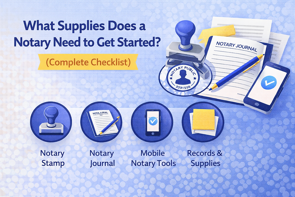 What Supplies Does a Notary Need to Get Started? (Complete Checklist)