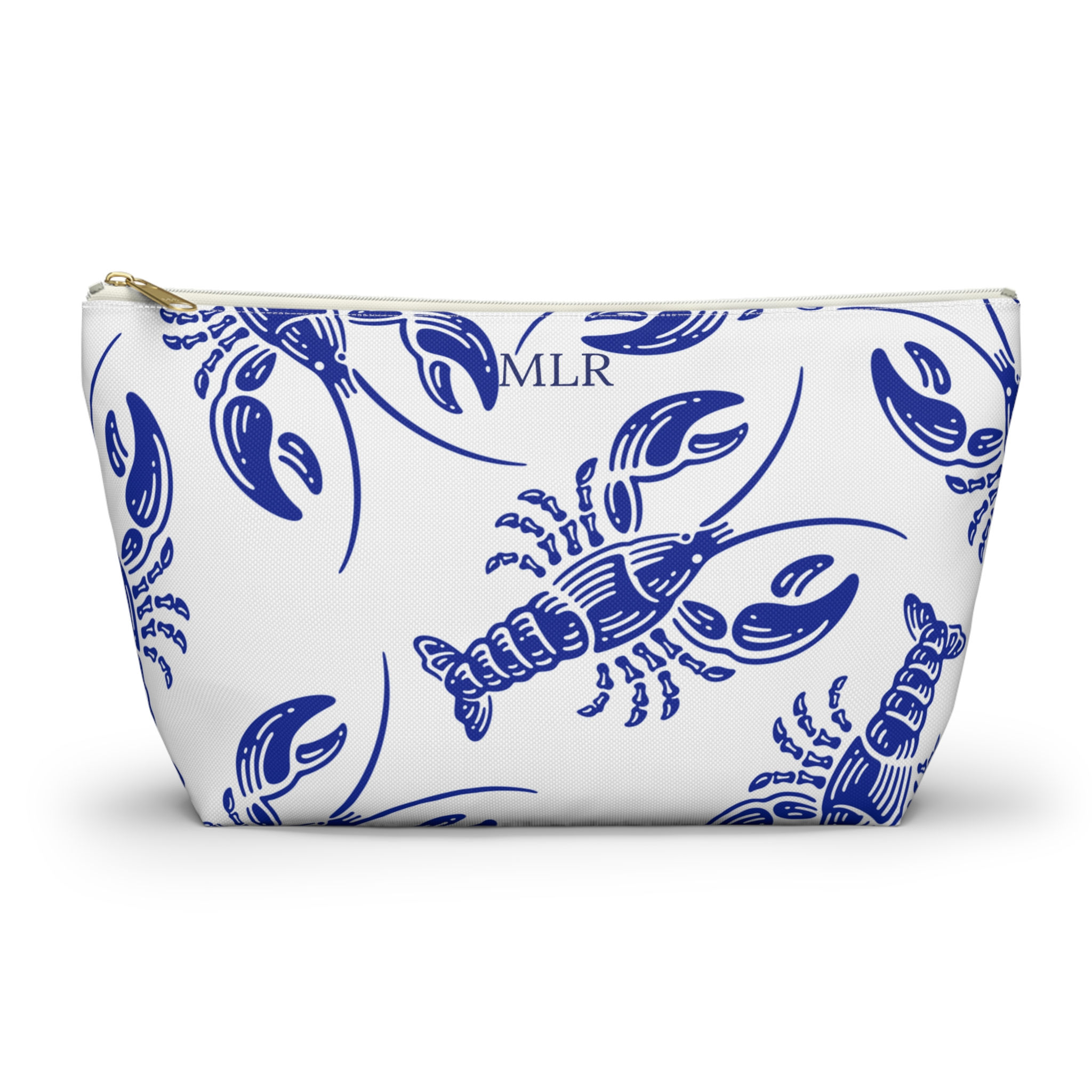 Blue Lobsters Accessory Pouch T-bottom with zipper