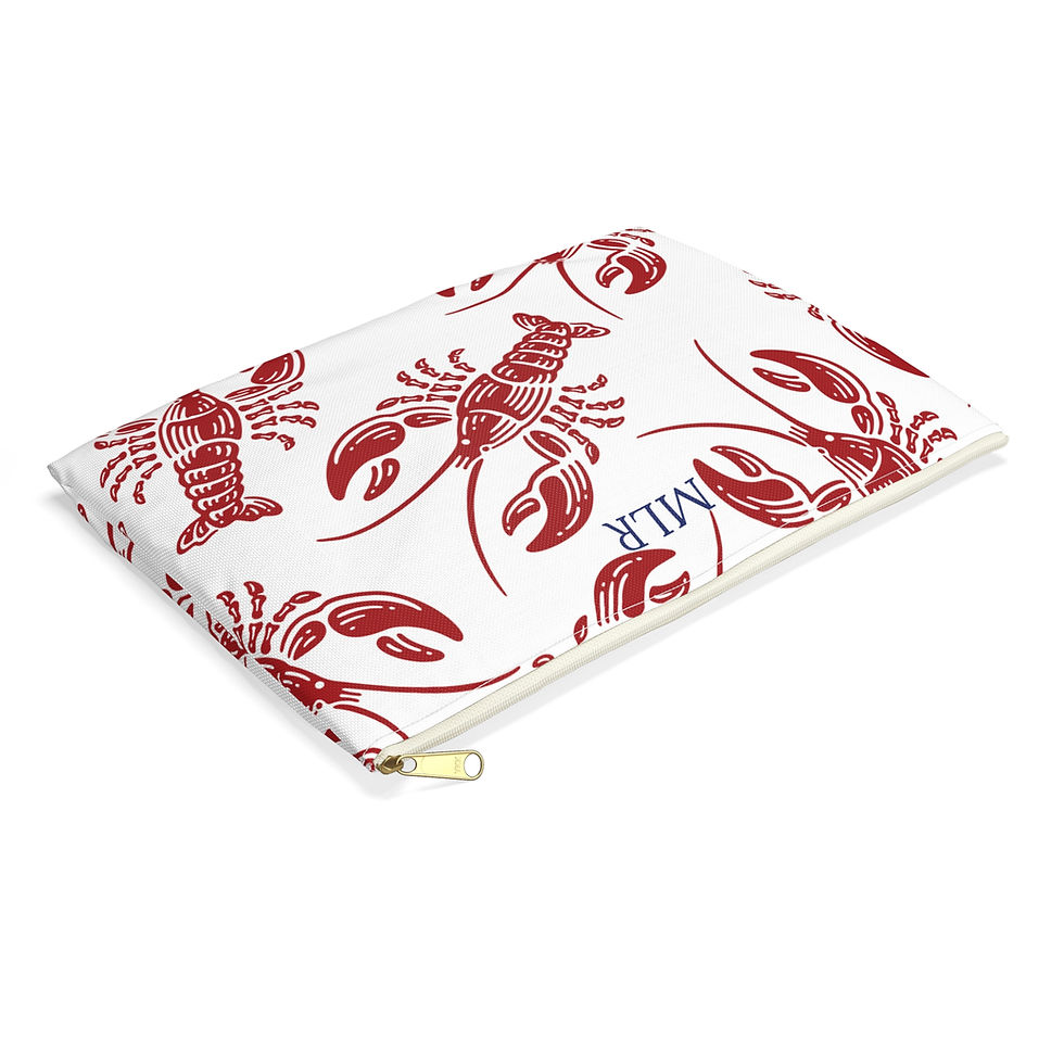 Thumbnail: Red Lobsters Accessory Pouch with zipper