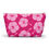 Thumbnail: Pink Hibiscus Floral Accessory Pouch w T-bottom