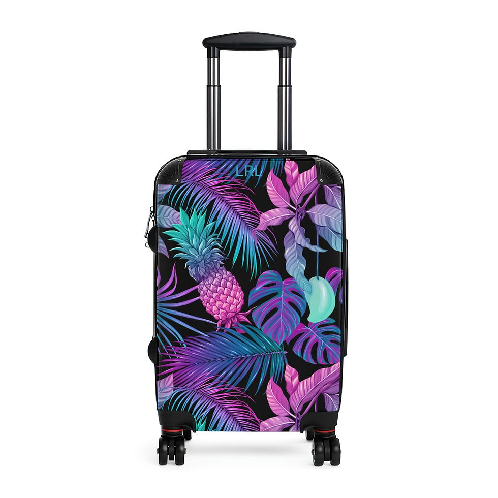 Thumbnail: Tropical palm tree print, Hard shell Rolling Luggage Spinner.