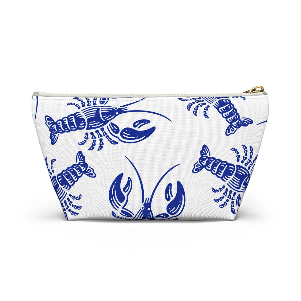 Thumbnail: Blue Lobsters Accessory Pouch T-bottom with zipper