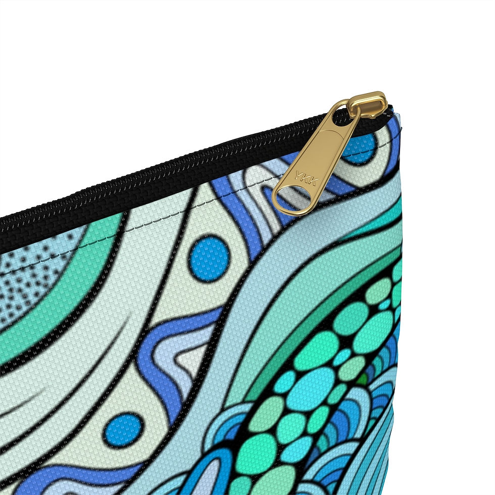 Thumbnail: Accessory Pouch flat bottom. Personalized bag in sizes 5" x 8" and 8" x 12".