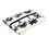 Thumbnail: Black & White Palm tree, Striped Personalized accessory bag.