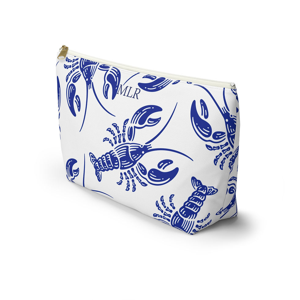 Thumbnail: Blue Lobsters Accessory Pouch T-bottom with zipper