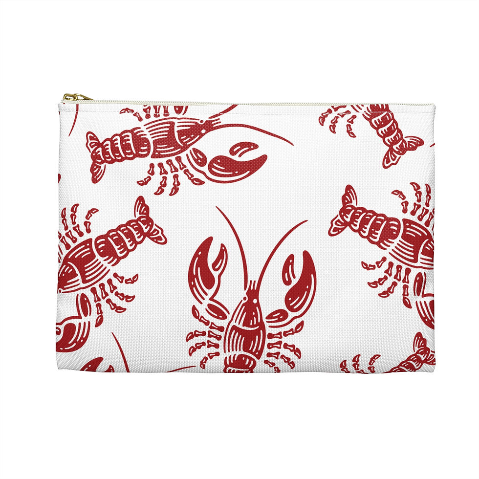 Thumbnail: Red Lobsters Accessory Pouch with zipper