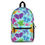 Thumbnail: Pink and purple butterfly personalized backpack with exterior pockets