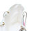 Thumbnail: Pink flamingo blue cabana stripe beach tote bag with rope handles.