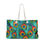 Thumbnail: Peacock feather beach tote bag with rope handles.