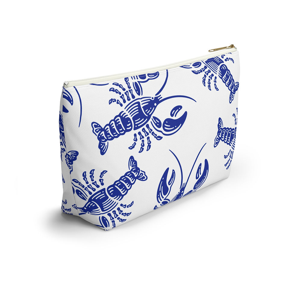 Thumbnail: Blue Lobsters Accessory Pouch T-bottom with zipper