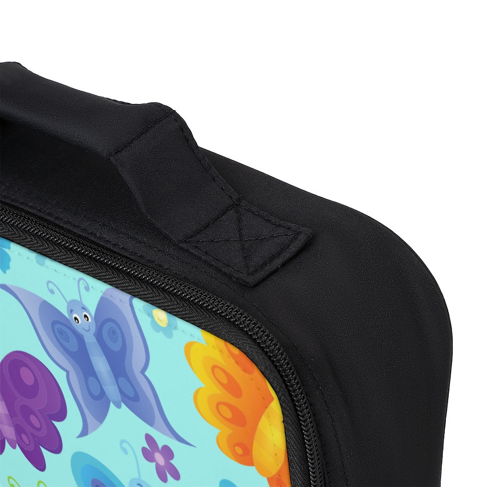 Thumbnail: Butterfly Personalized lunch box. 10" x 7.5" x 3".